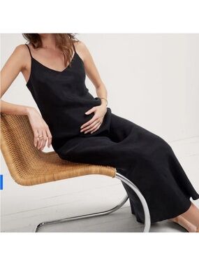 HATCH The Ricky Slip Maternity Dress Black Maxi